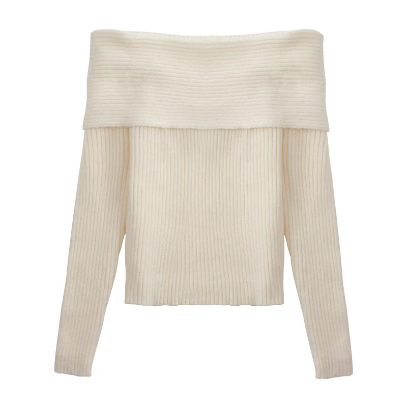 Women's Off Shoulder Zip Front Cardigan Casual Knit Layer