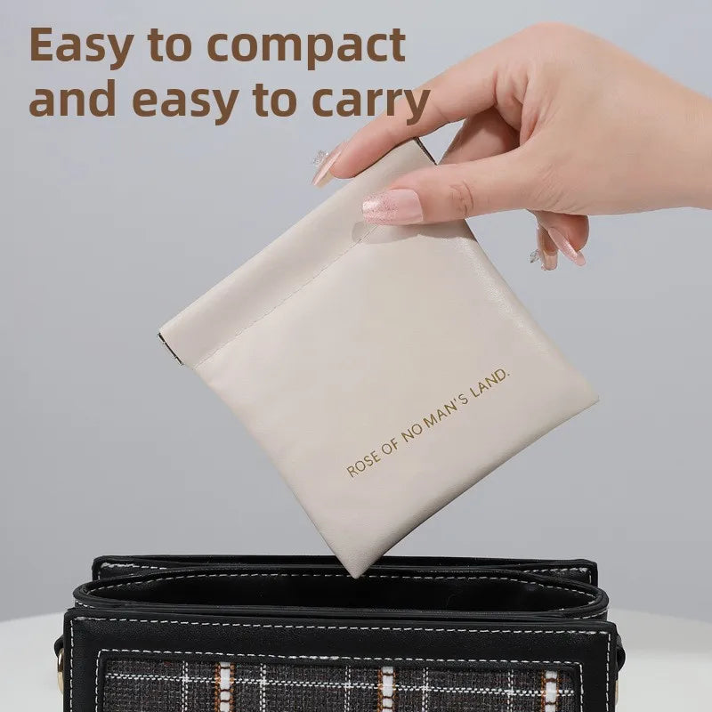 Mini Squeeze Closure Coin Pouch with Plain Exterior