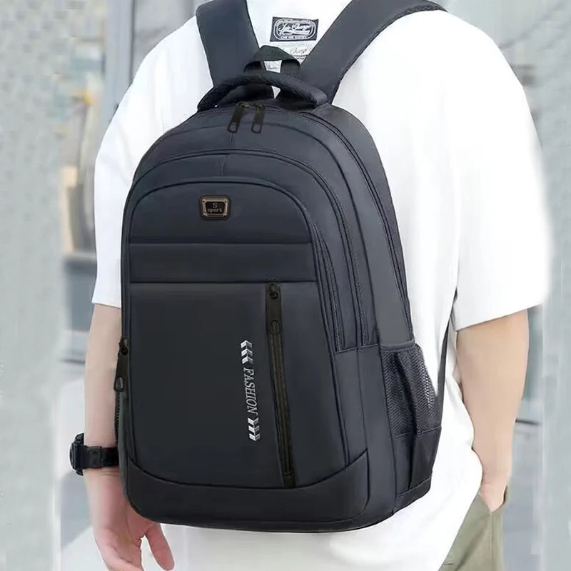 Multi-Pocket Student Backpack with Contrast Zippers for School and Daily Use