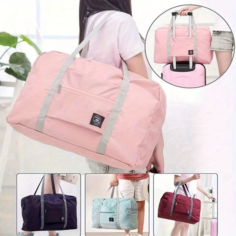 Foldable Travel Duffel Bag with Long Carry Handles