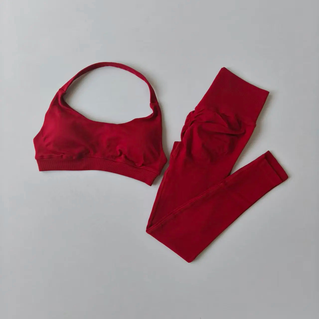 Women's Cross Back Bra And Flared Pants Yoga Set
