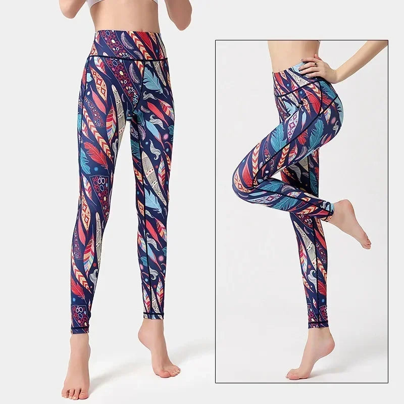 Women's Printed High-Waist Workout Leggings