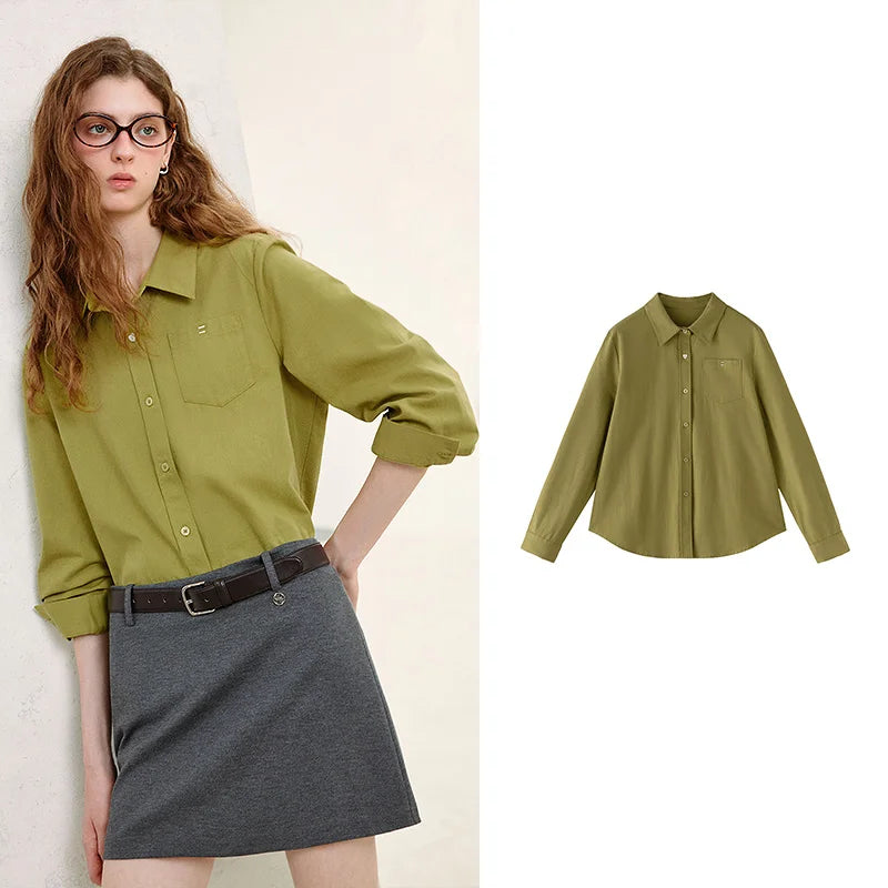 Women's Collared Long Sleeve Shirt