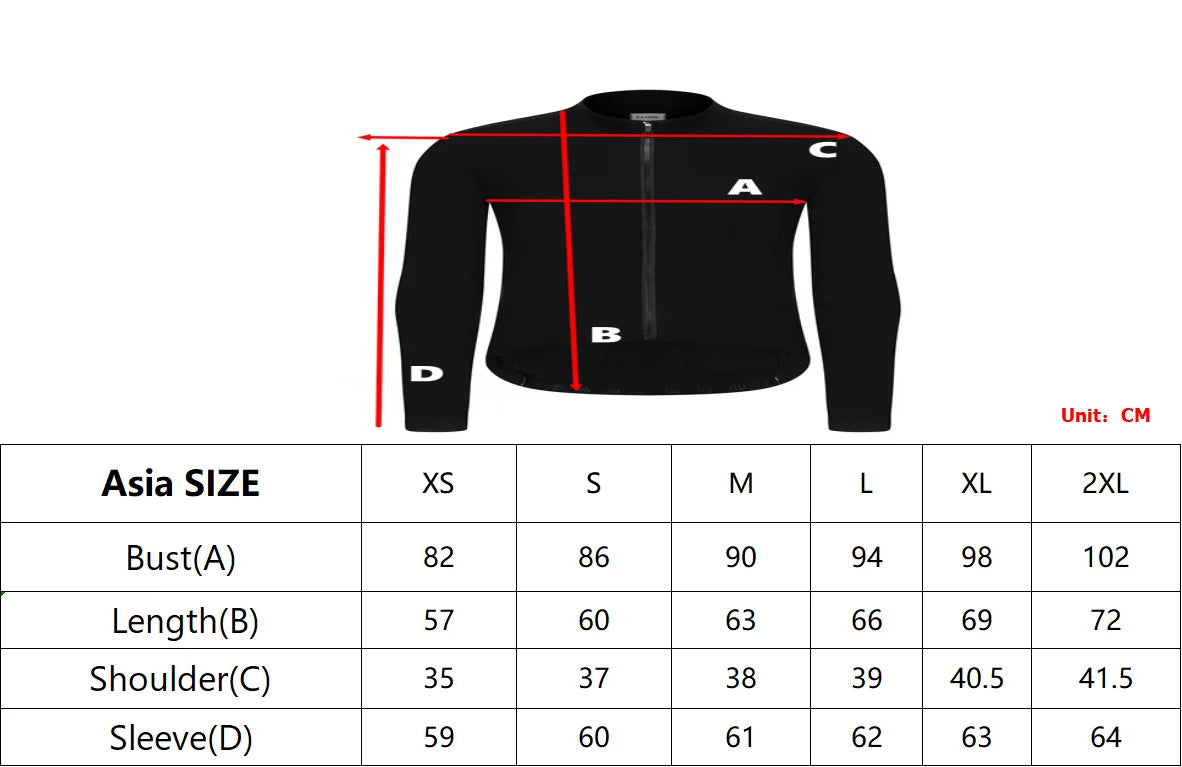 Unisex Long Sleeve Cycling Jersey for Autumn and Winter Riding
