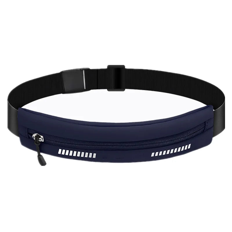 Slim Running Waist Bag with Zippered Front Storage