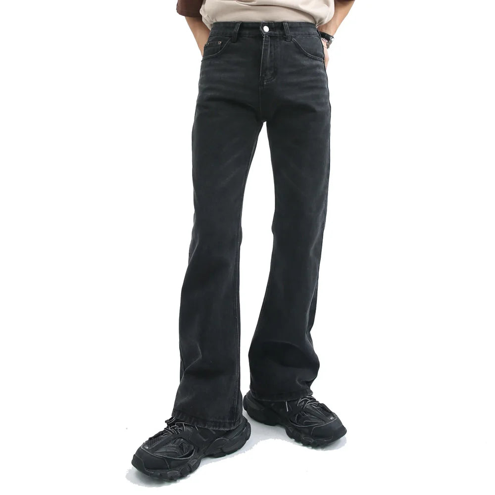 Men's Distressed Flared Denim Jeans for Casual Everyday Wear