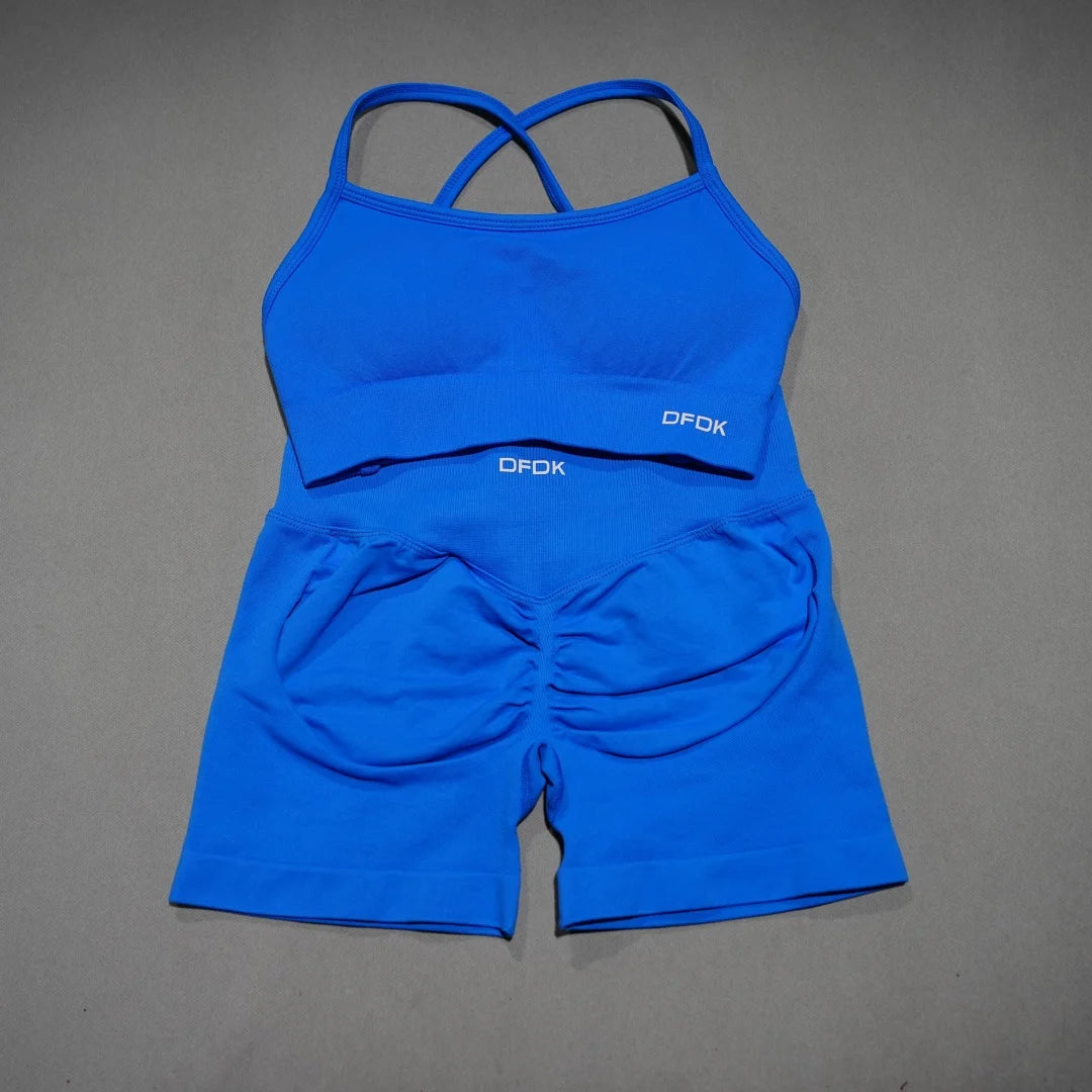 Women's Bra And Shorts Or Leggings Yoga Set