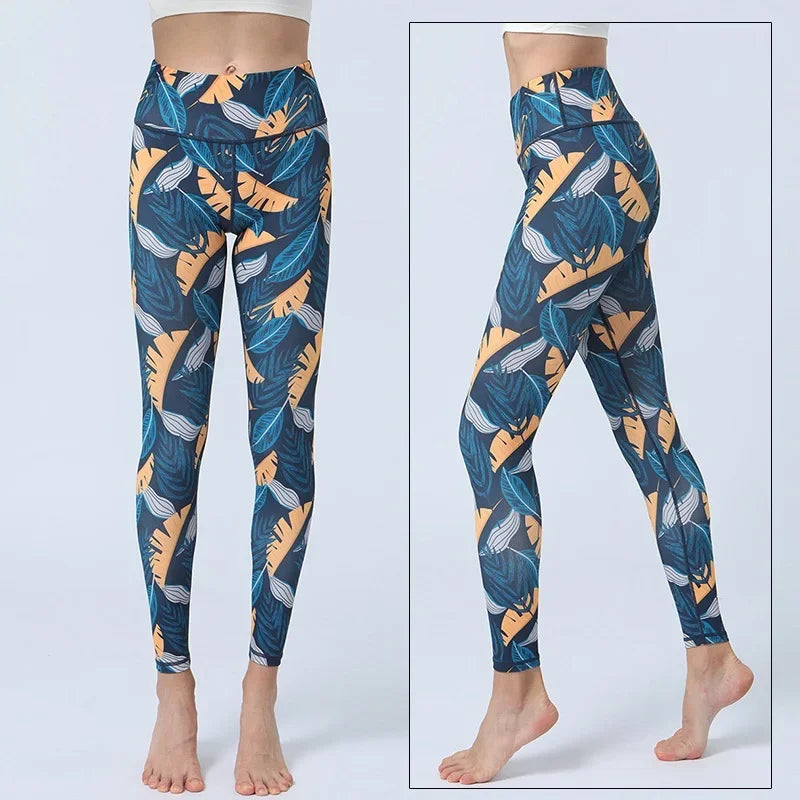 Women's Printed High-Waist Workout Leggings