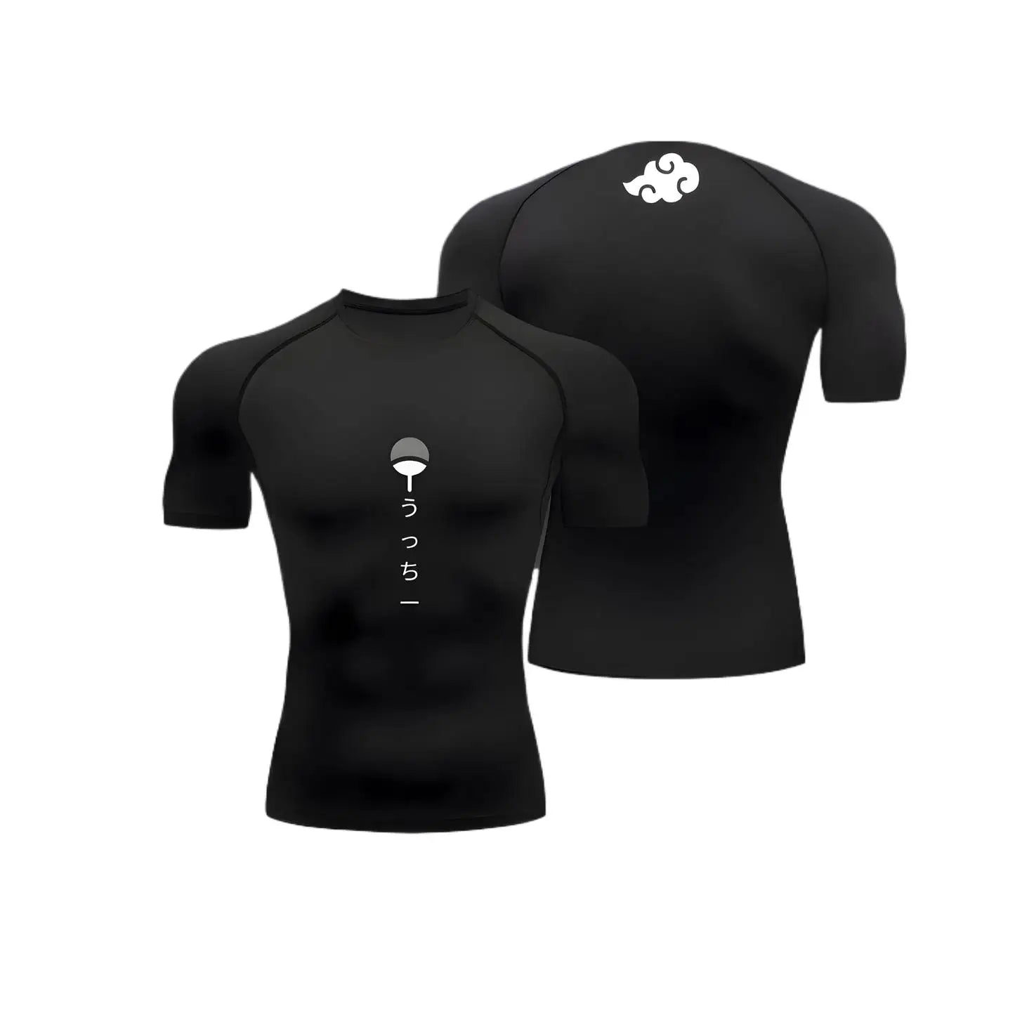 Anime Graphic Compression Short Sleeve T-shirt For Sports Outfits