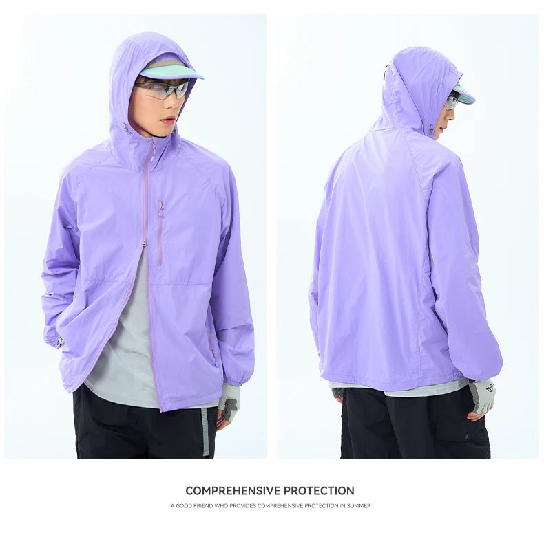 Lightweight Hooded Hiking Windbreaker Jacket for Trail Wear