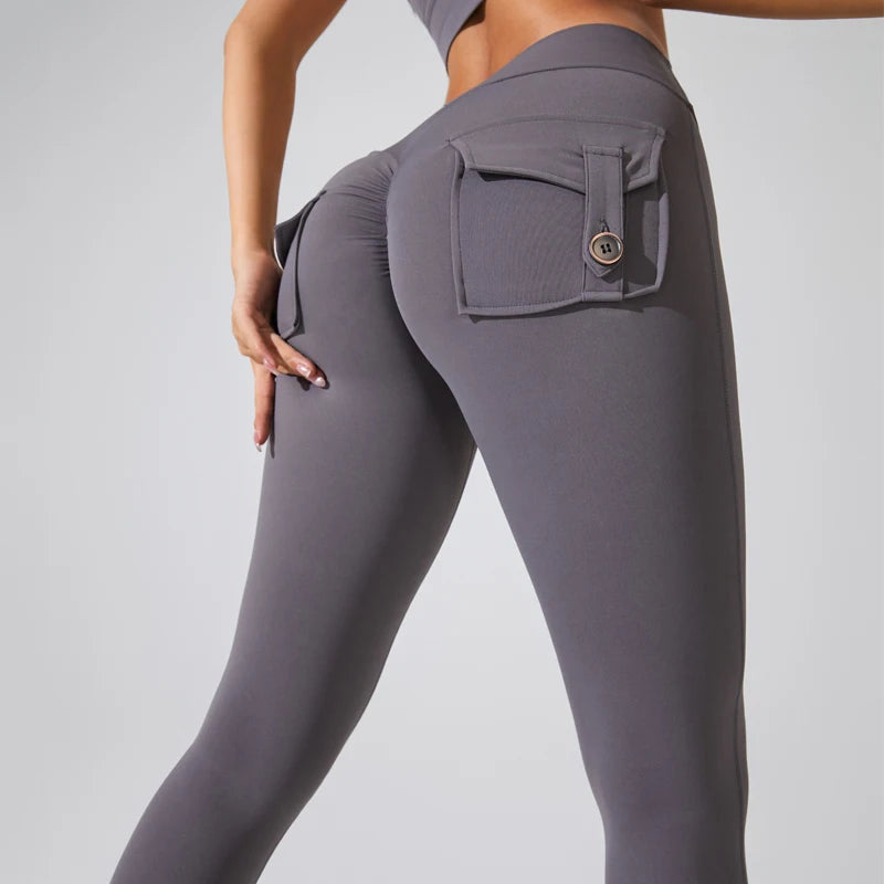 Women's Back Pocket Full Length Leggings For Workout Outfits