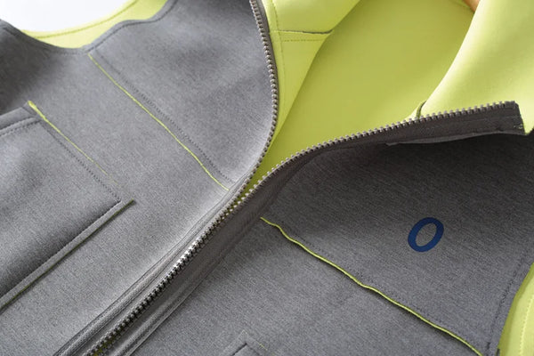 Mid Length Waistcoat Sleeveless Jackets Two Sided Wearing Contrasting Color Hooded Air Cotton Drape Vest For Women