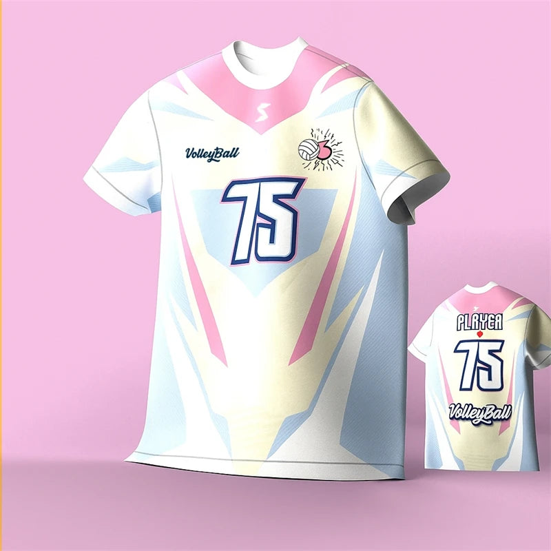 Anime Number Volleyball Short Sleeve Jersey For Sports Outfits