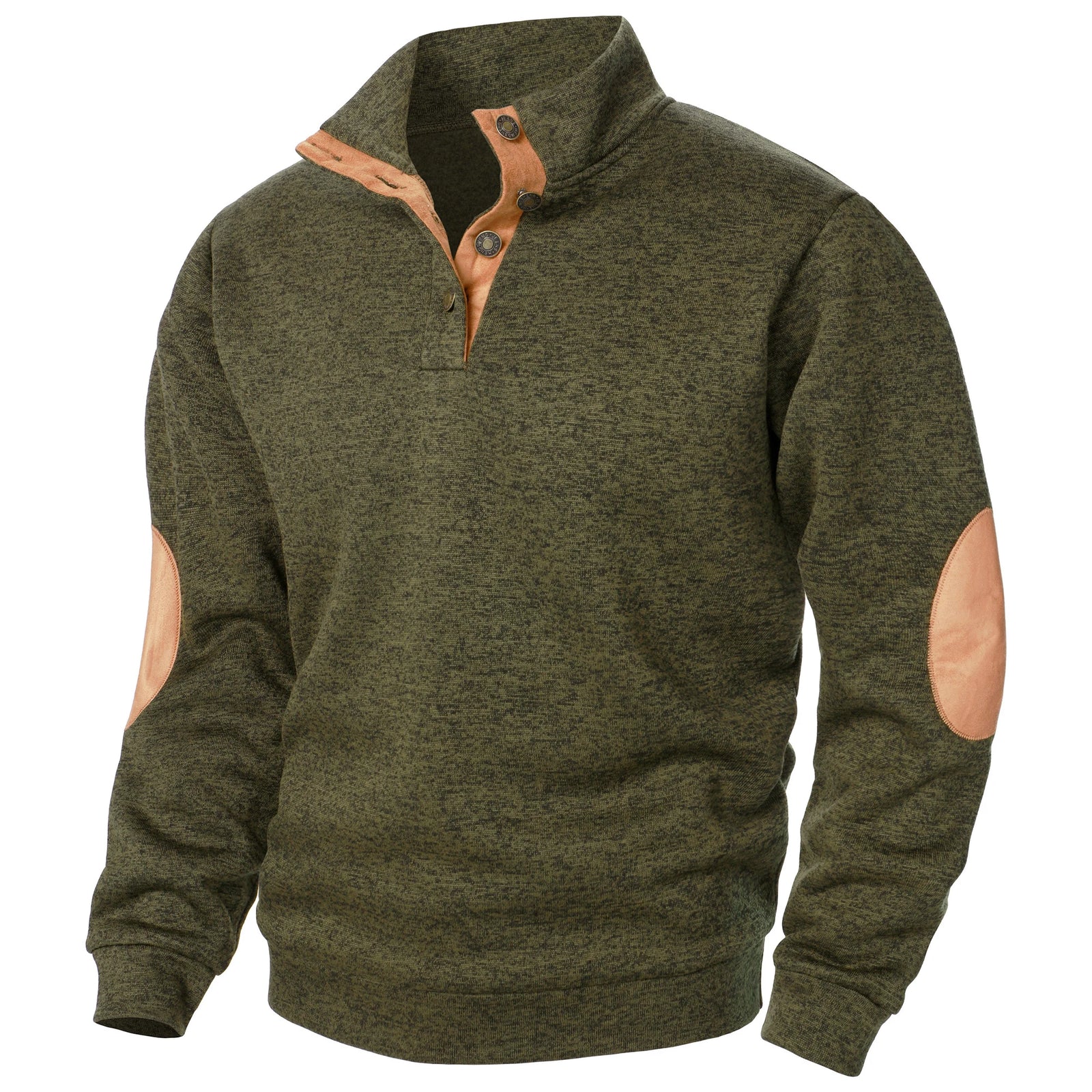 Men's Elbow Patch Quarter Zip Knit Sweater