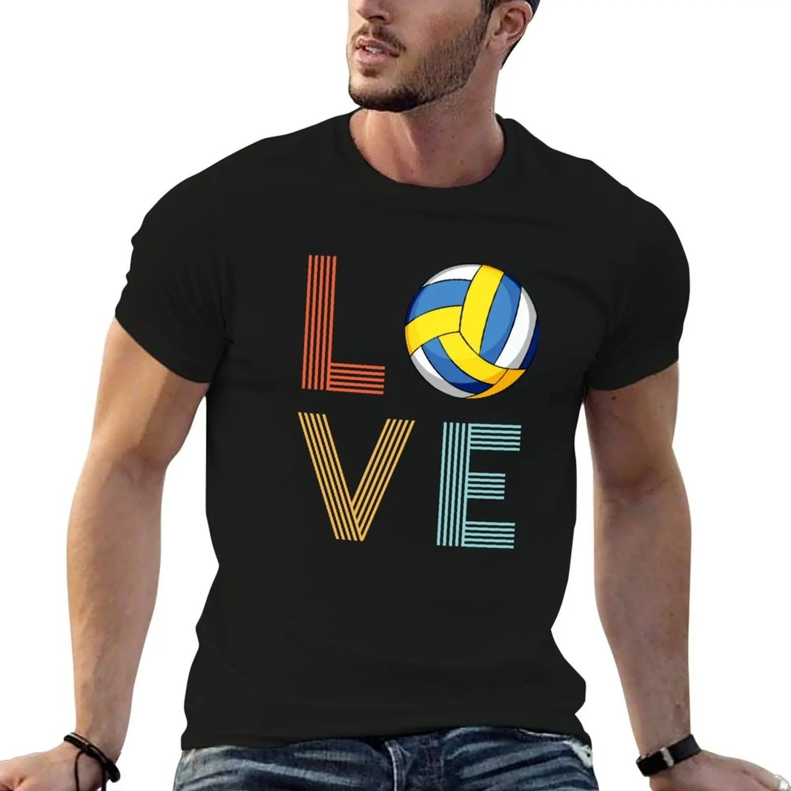 Love Volleyball Graphic Short Sleeve T-shirt For Sports Outfits