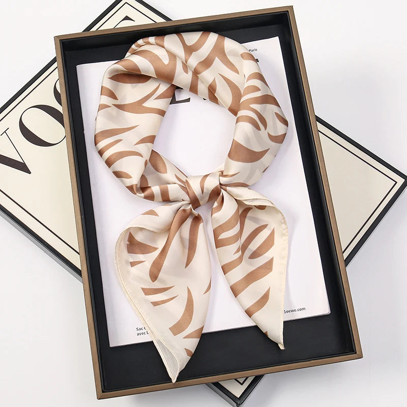Printed Square Scarf for Hair Wrap and Neck Styling