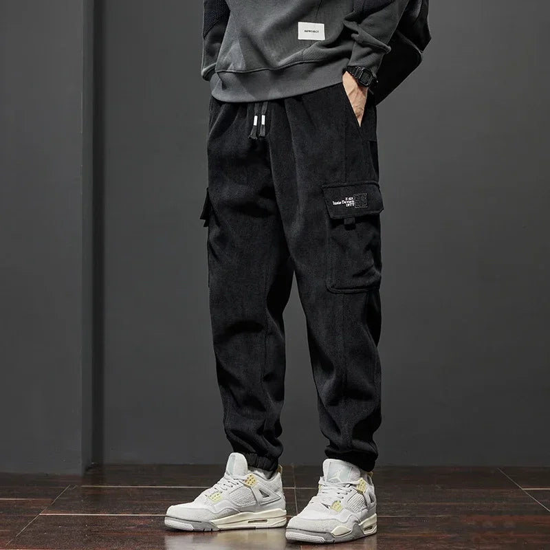 Men's Multi Pocket Elastic Waist Casual Cargo Pants