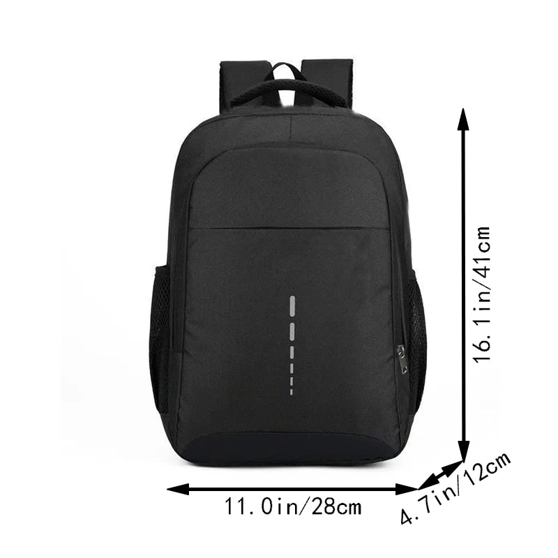 Plain Commuter Backpack with Front Zipper Pockets and Top Carry Handle