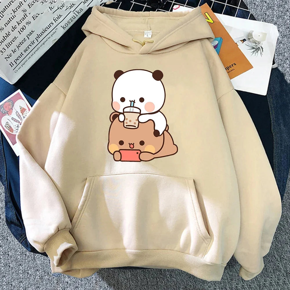 Cartoon Graphic Long Sleeve Pullover Casual Hoodie for Layering