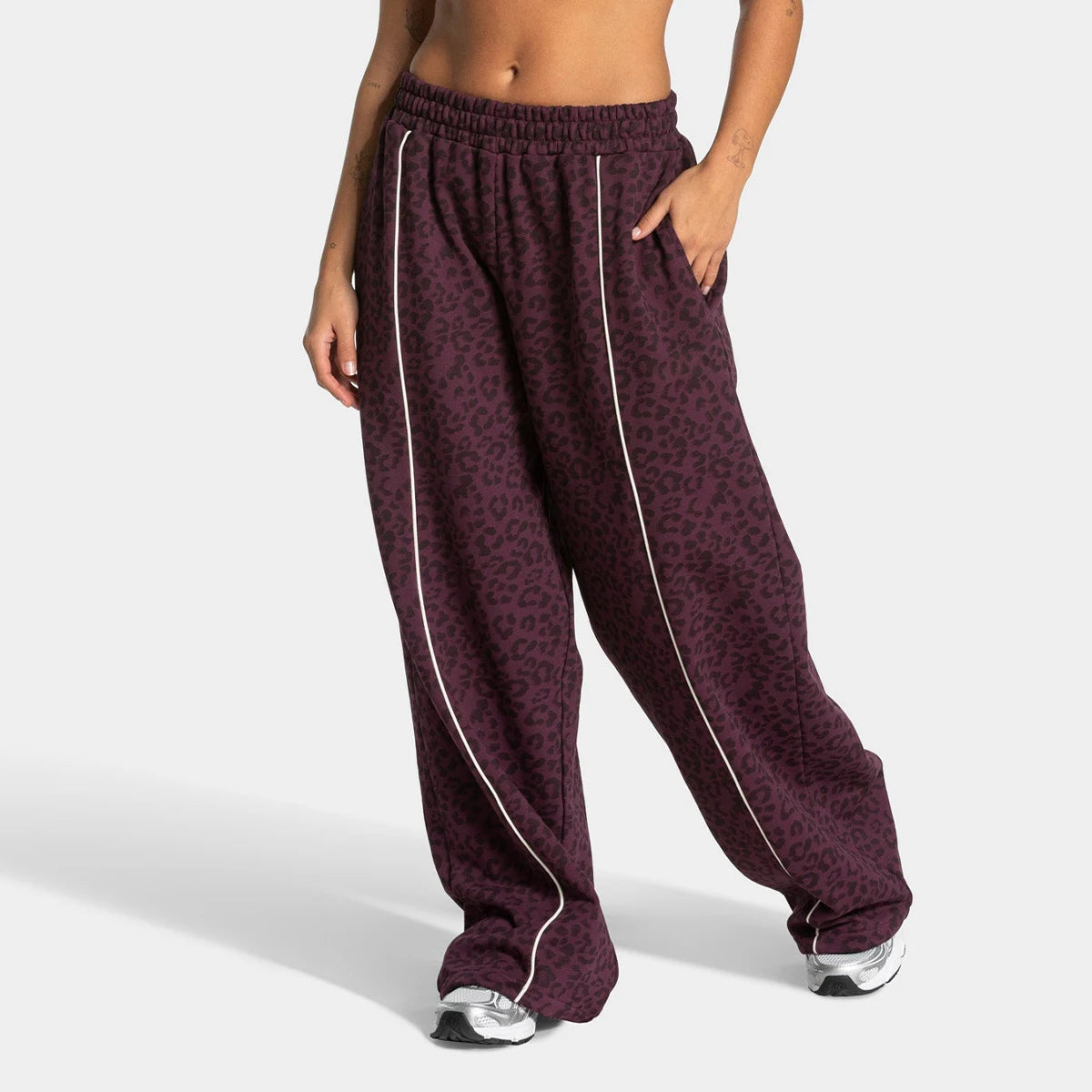 Women's Leopard Print Wide Leg Yoga Pants For Workout Outfits