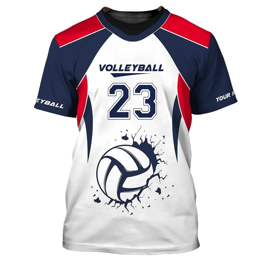 Volleyball Graphic Short Sleeve T-shirt For Sports Outfits