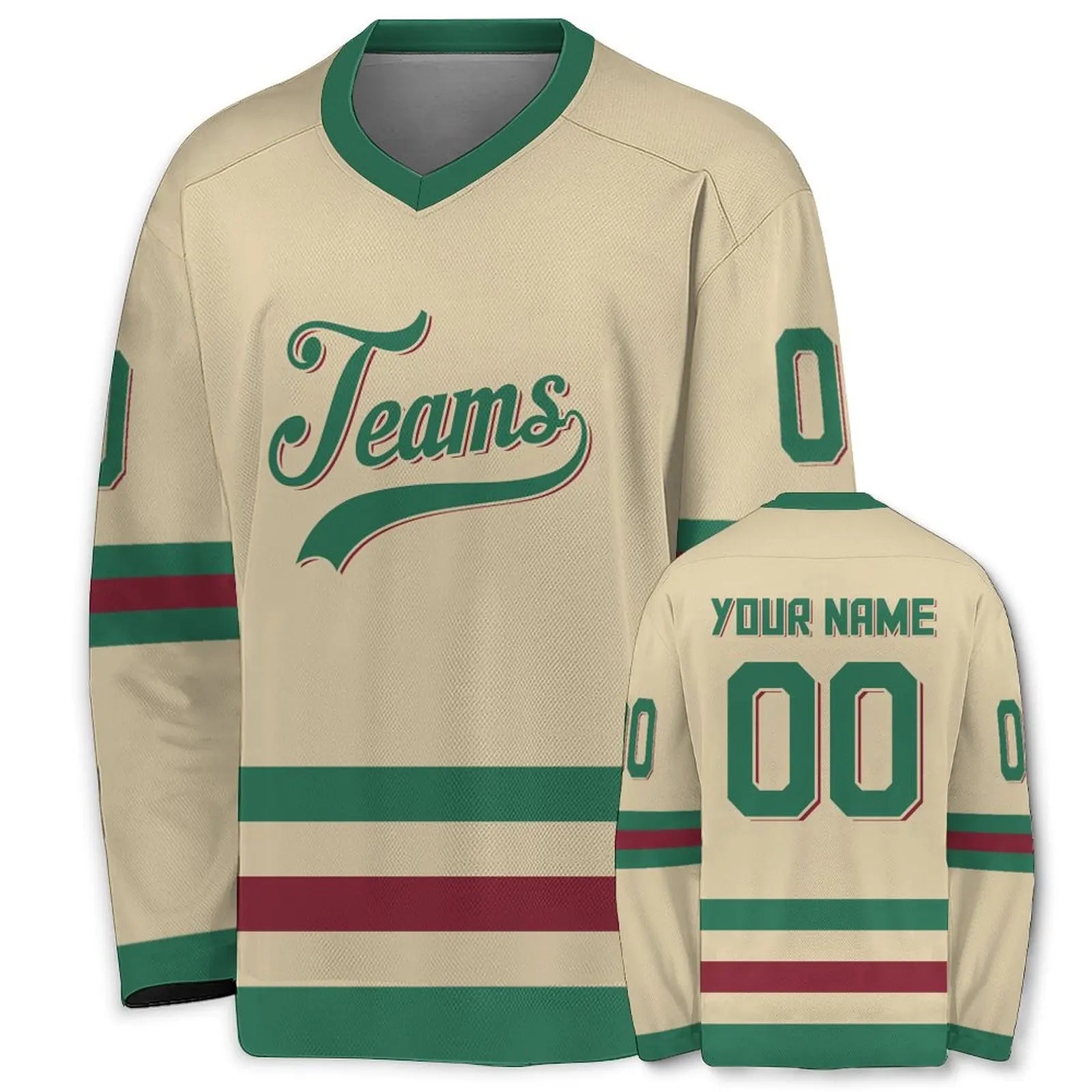 Striped Number Design Long Sleeve Jersey For Sports Outfits
