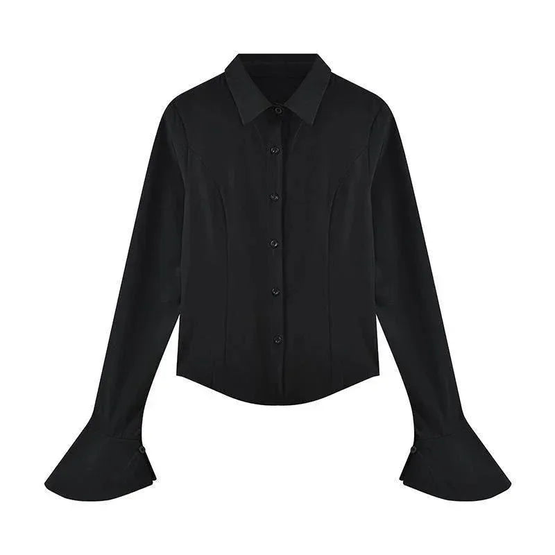 Women's Collared Long Sleeve Blouse
