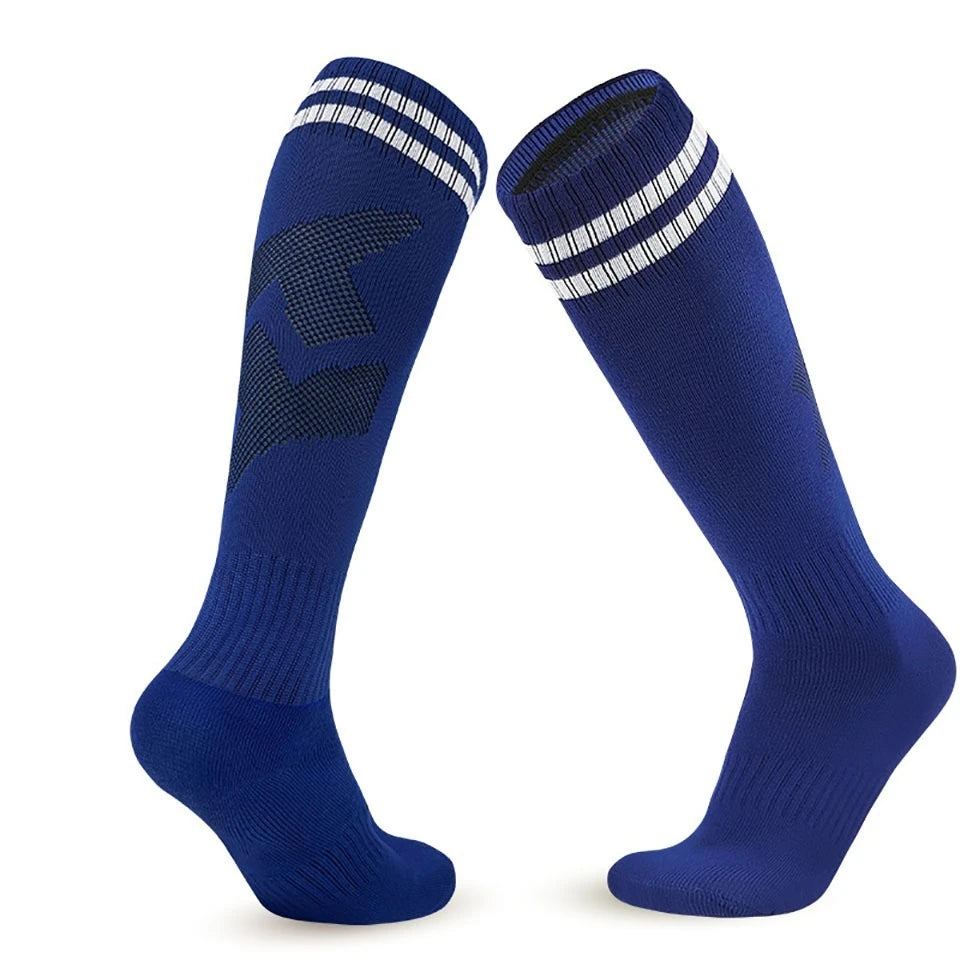 Striped Cuff Football Socks with Adult and Child Size Options