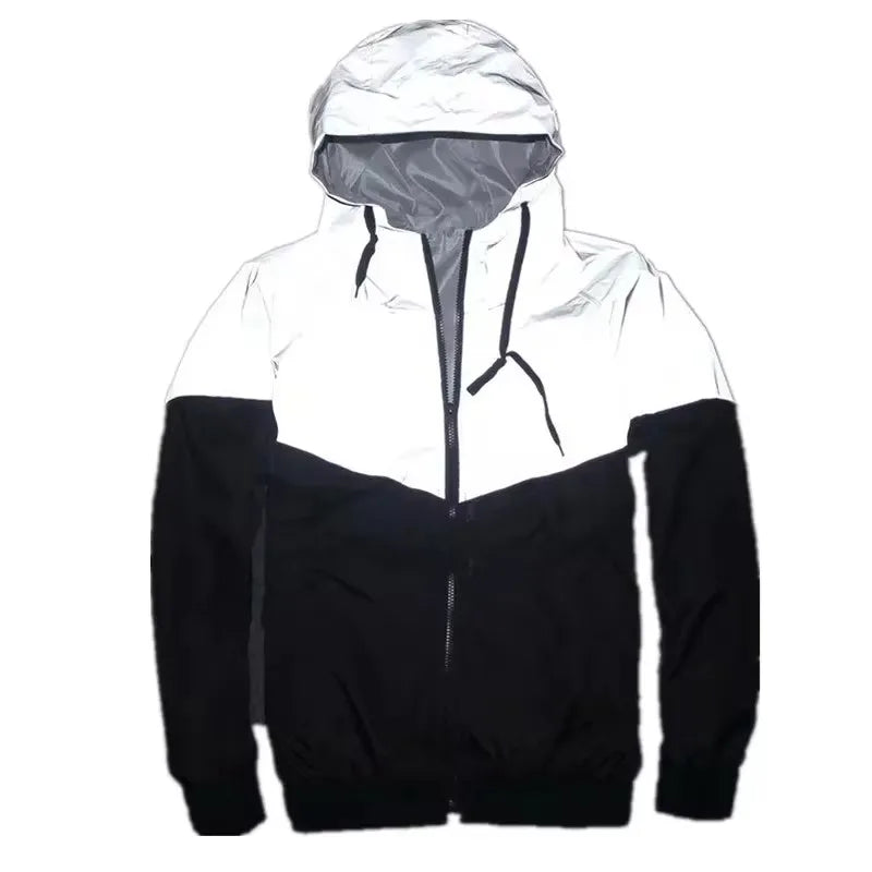 Long Sleeve Casual Streetwear Jacket with Front Closure and Pockets