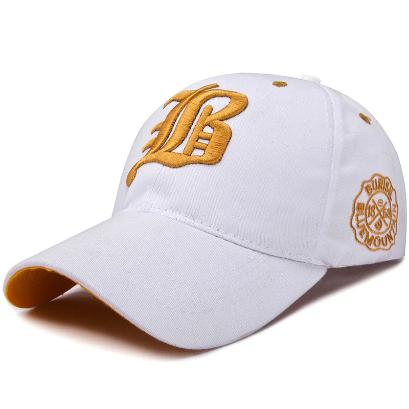 Letter Embroidered Baseball Cap with Decorative Side Motif