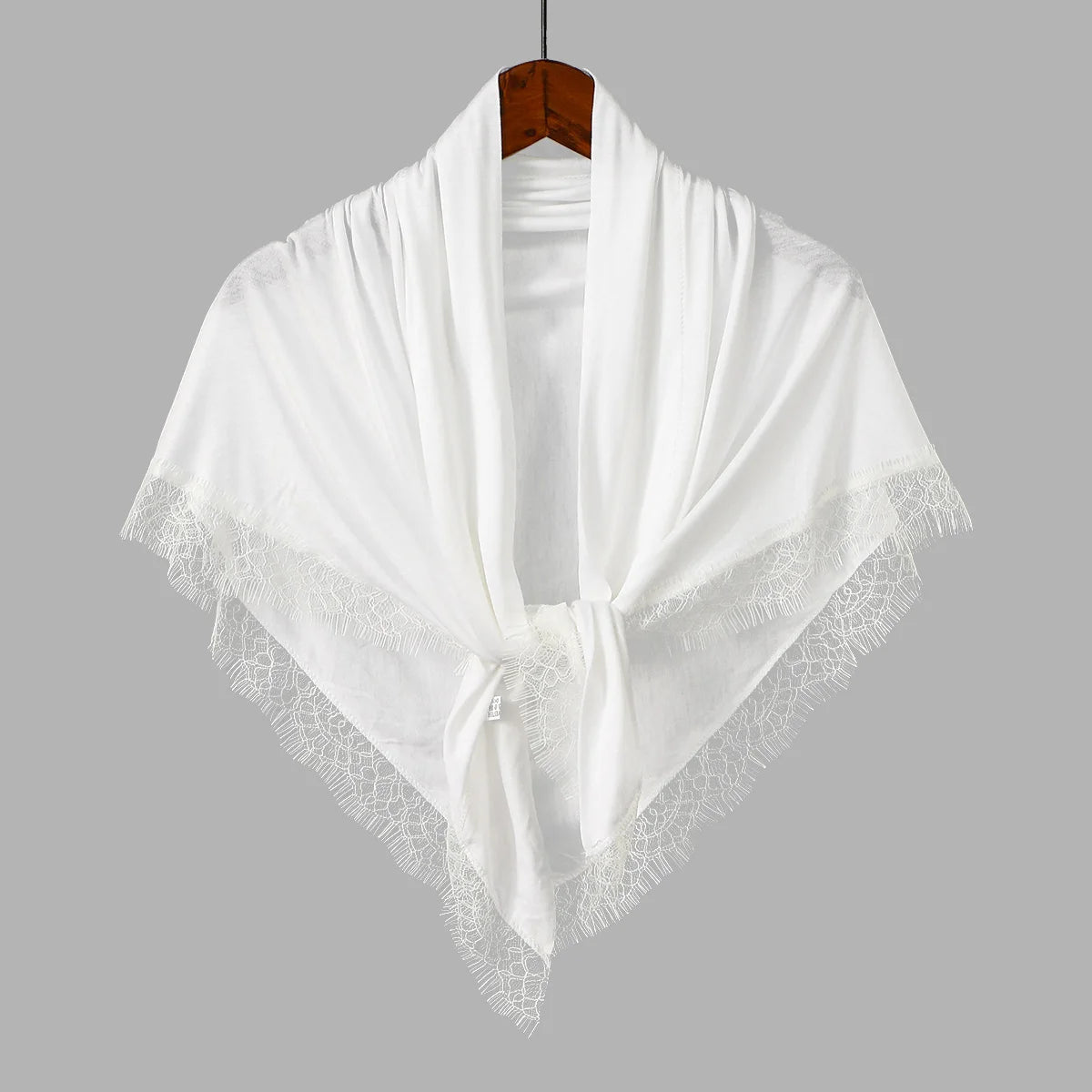 Solid Triangle Head Scarf with Tie Back Styling