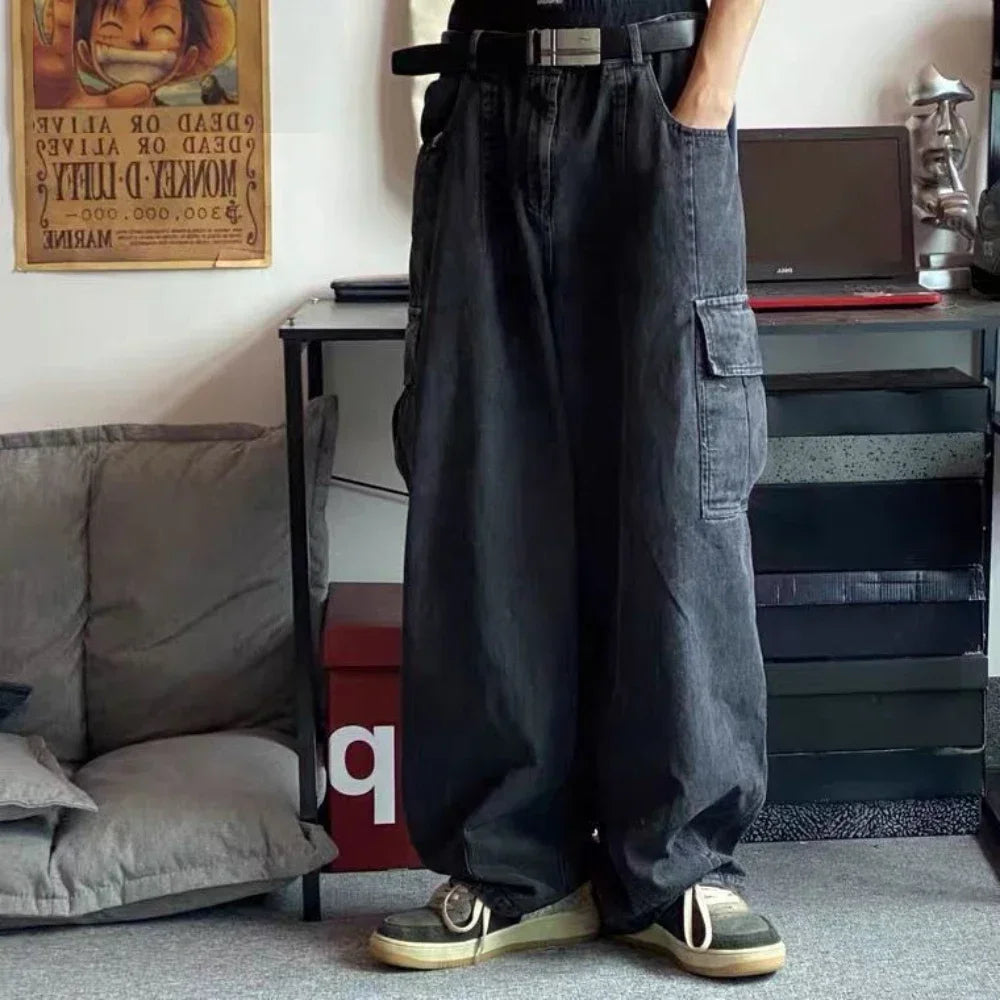 Men's Wide Leg Denim Jeans for Casual Everyday Wear