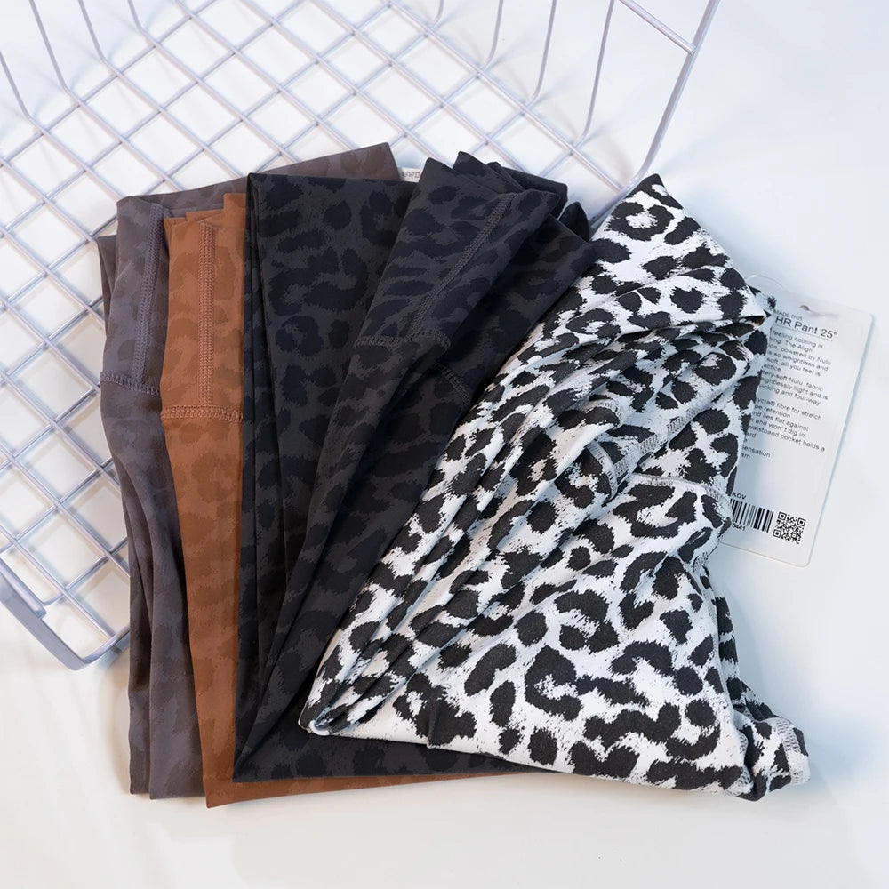 Women's Leopard Print Full Length Leggings For Workout Outfits
