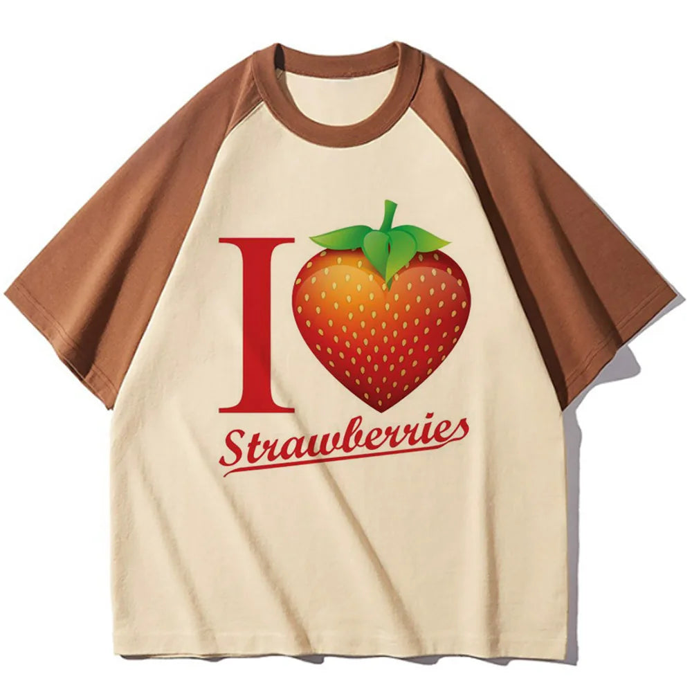 Strawberry Graphic Raglan Short-Sleeve T-Shirt