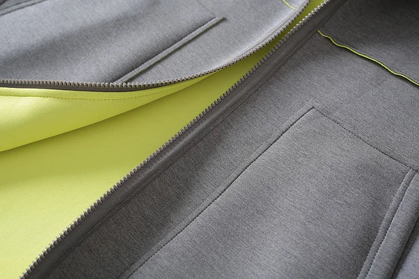 Mid Length Waistcoat Sleeveless Jackets Two Sided Wearing Contrasting Color Hooded Air Cotton Drape Vest For Women