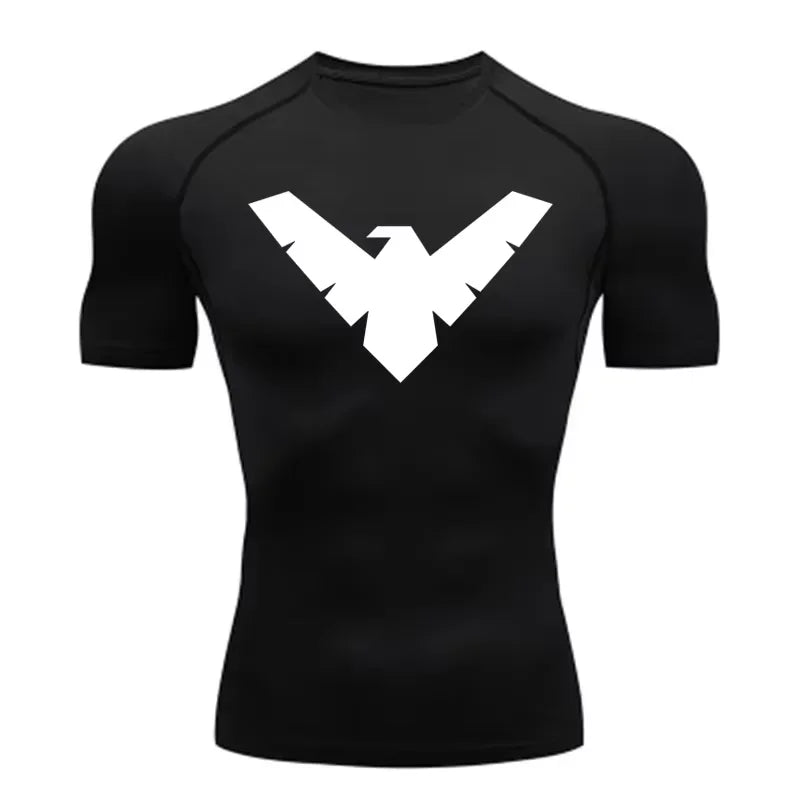 Fitted Crew Neck Long Sleeve Compression T Shirt