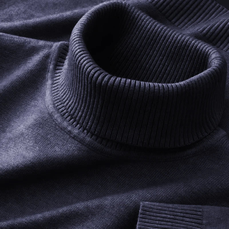 Men's Turtleneck Long Sleeve Knit Sweater