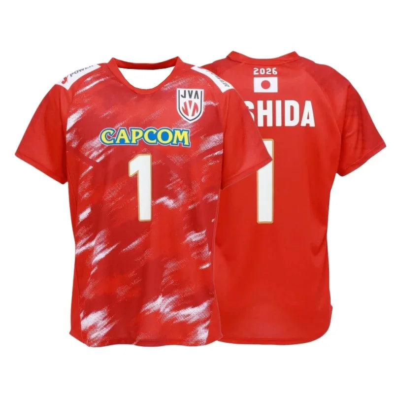 Japan Number One Volleyball Short Sleeve Jersey For Sports Outfits