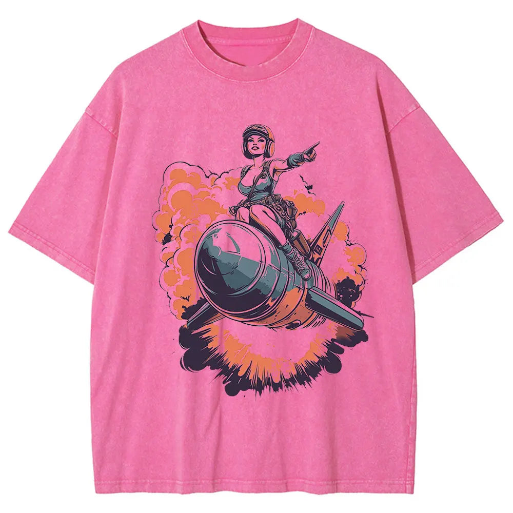 Beer Bottle Bomb Anime Oversized Graphic Tee