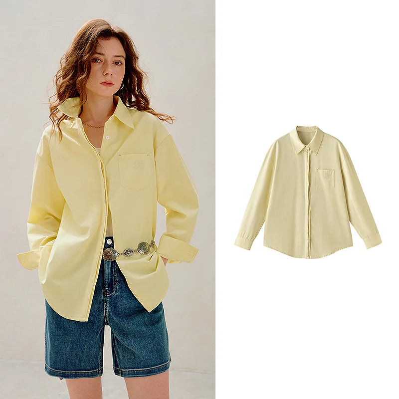 Women's Collared Long Sleeve Shirt