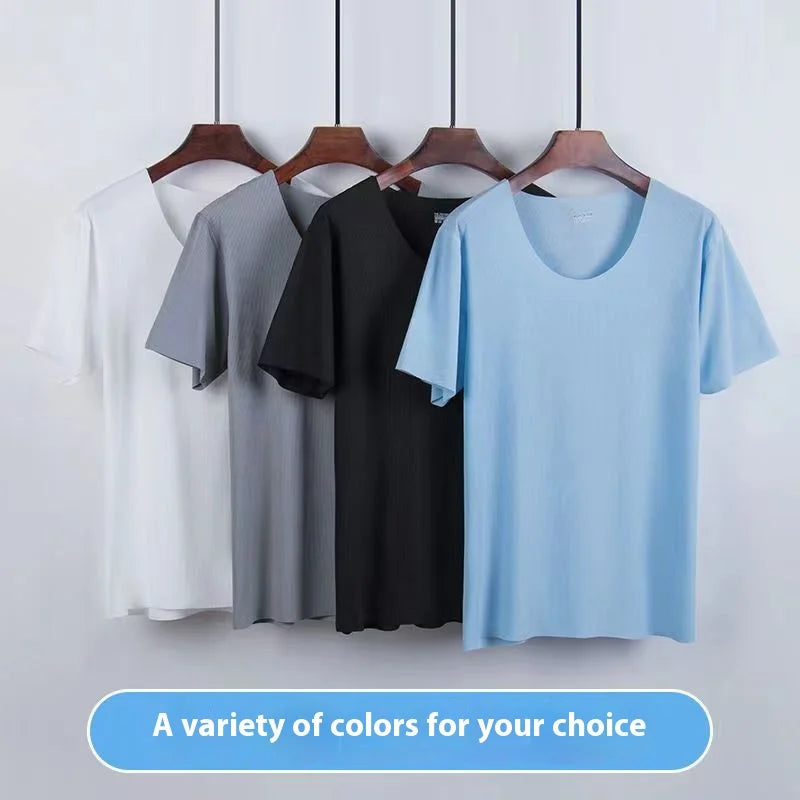 Men's Solid Short Sleeve Top and Shorts Lounge Pajama Set