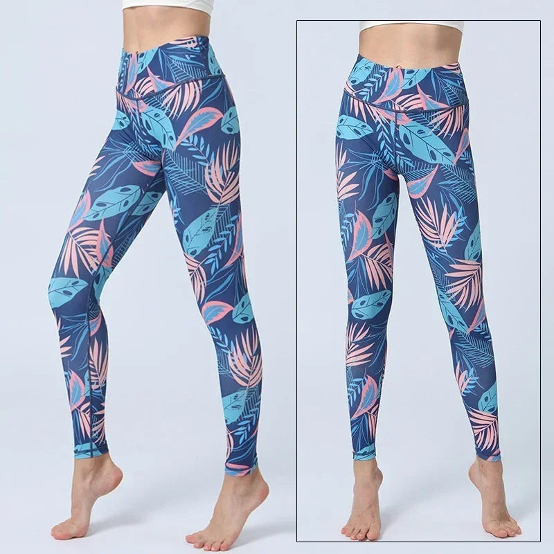 Women's Printed High-Waist Workout Leggings