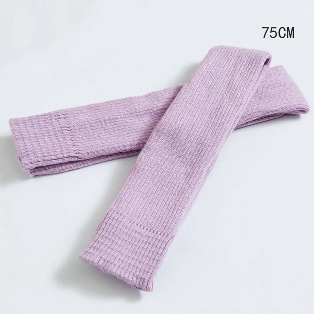 Long Ribbed Leg Warmers with Stirrup Foot Openings