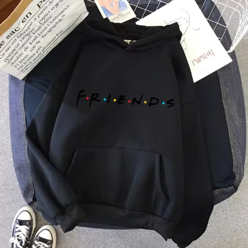 Letter Graphic Long Sleeve Pullover Casual Hoodie for Layering