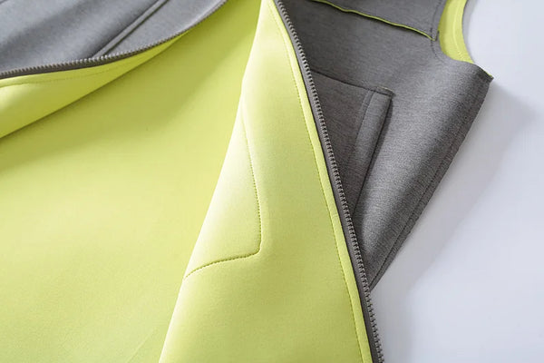 Mid Length Waistcoat Sleeveless Jackets Two Sided Wearing Contrasting Color Hooded Air Cotton Drape Vest For Women