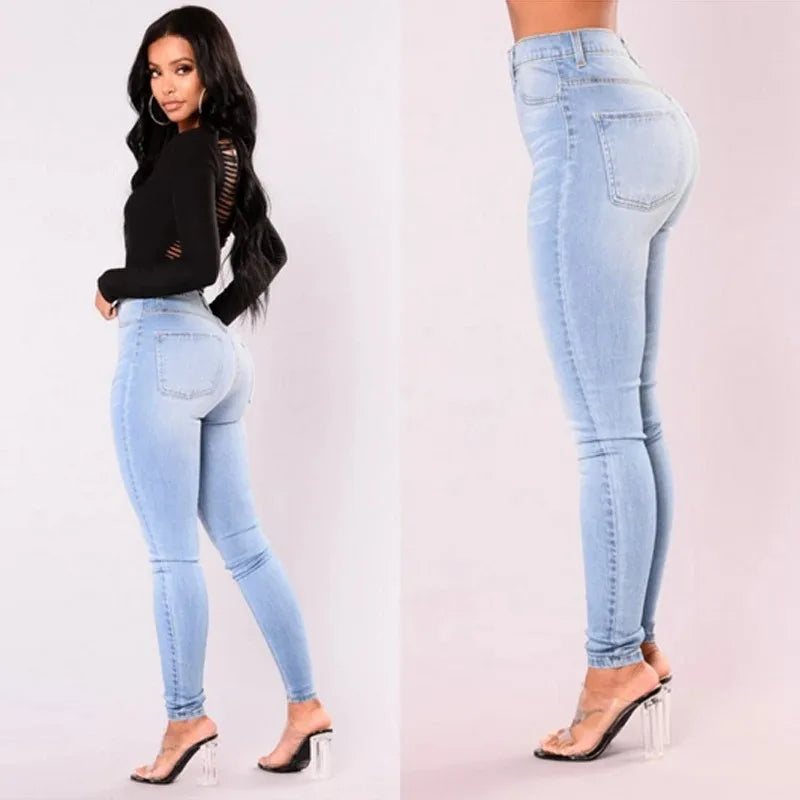 Women's Blue Skinny Fit Denim Jeans For Everyday Outfits