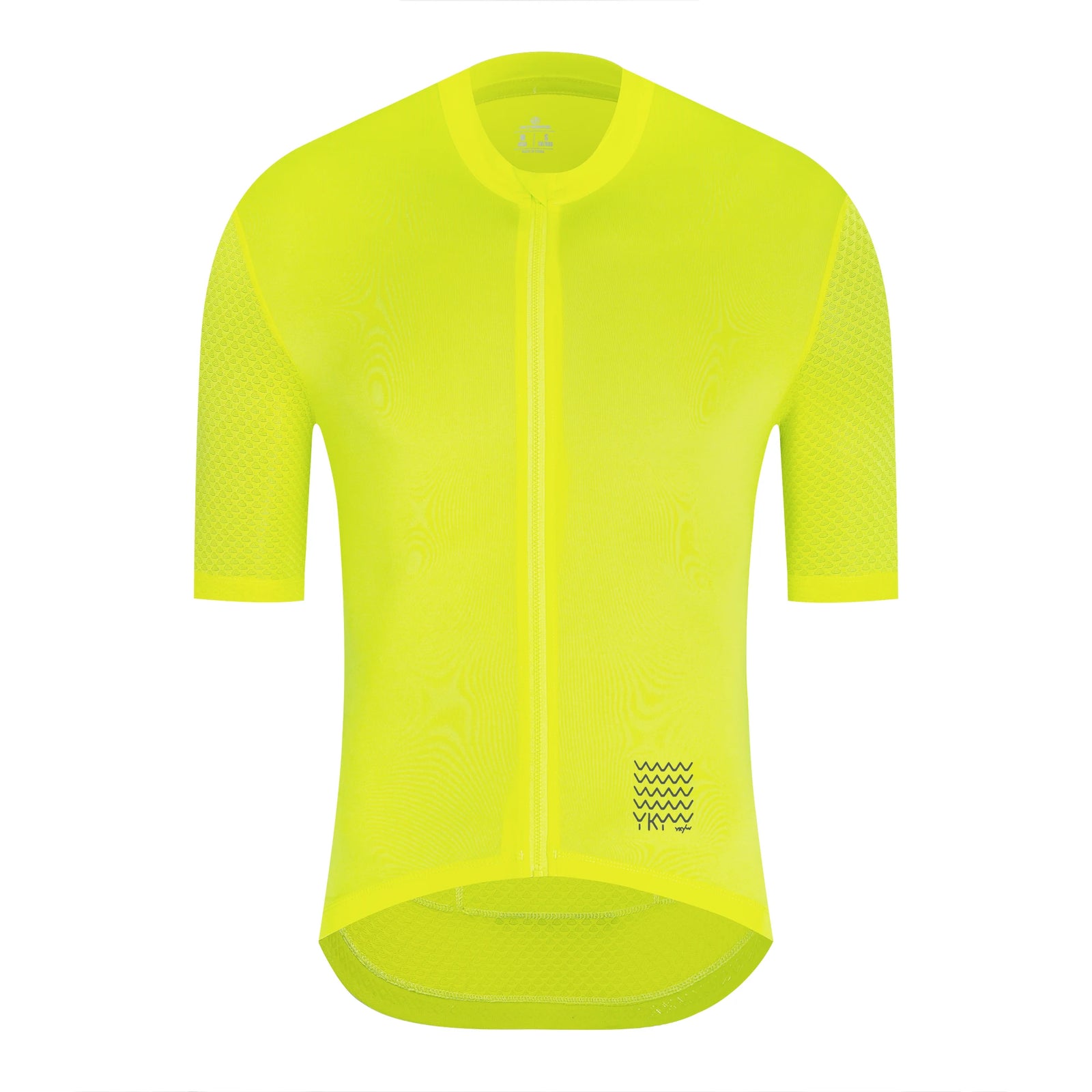 Men's Short Sleeve Full-Zip Cycling Jersey with Rear Storage Pockets