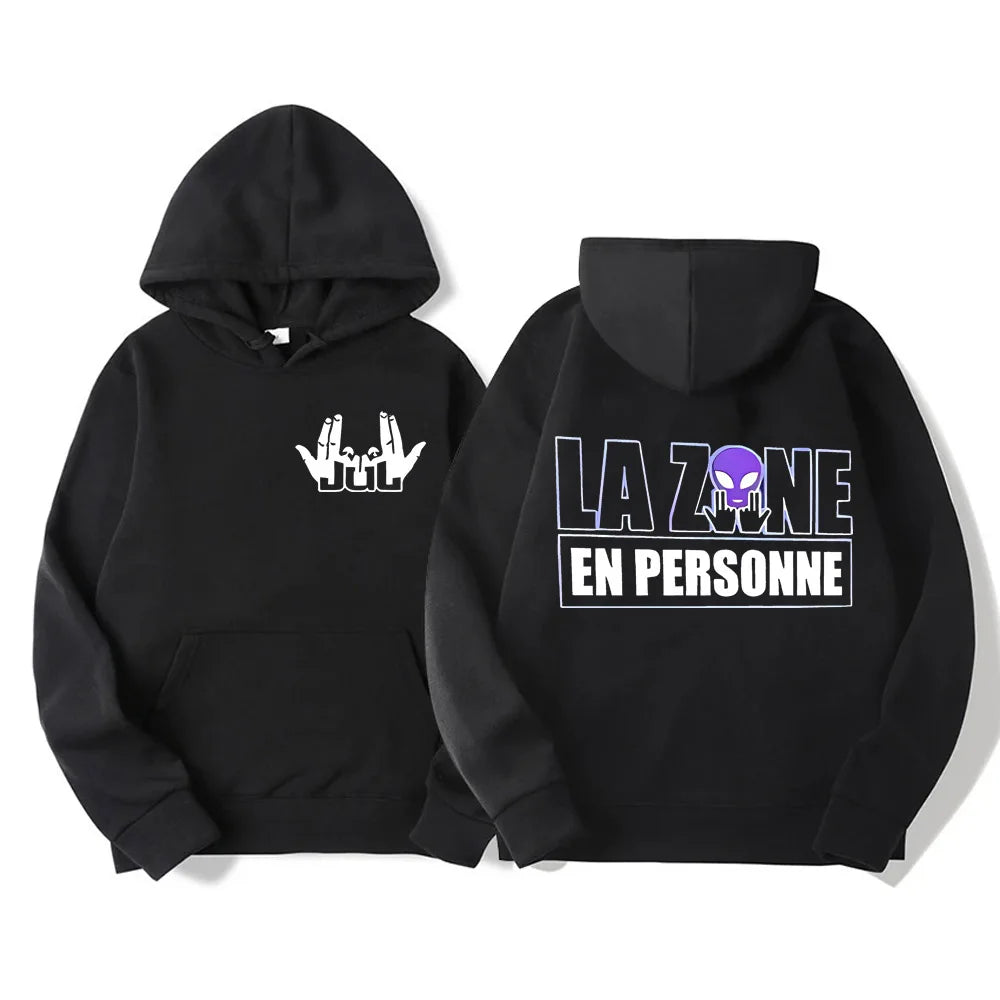 Long Sleeve Casual Hooded Sweatshirt with Relaxed Streetwear Styling