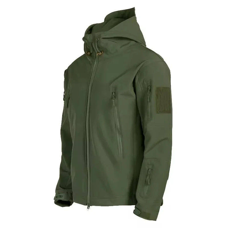 Men's Hooded Zip Front Pocket Jacket