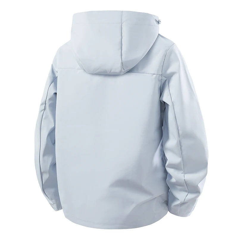 Unisex Waterproof Oil-Resistant Hiking Jacket for Outdoor Use